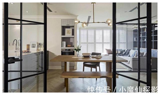 质感|她家的简约美式风格太漂亮了,巧用灰蓝色打造高级通透质感美宅!