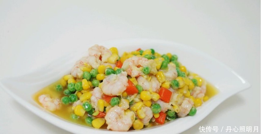 玉米粒炒虾仁,视觉上的享受,美食中的第一名!