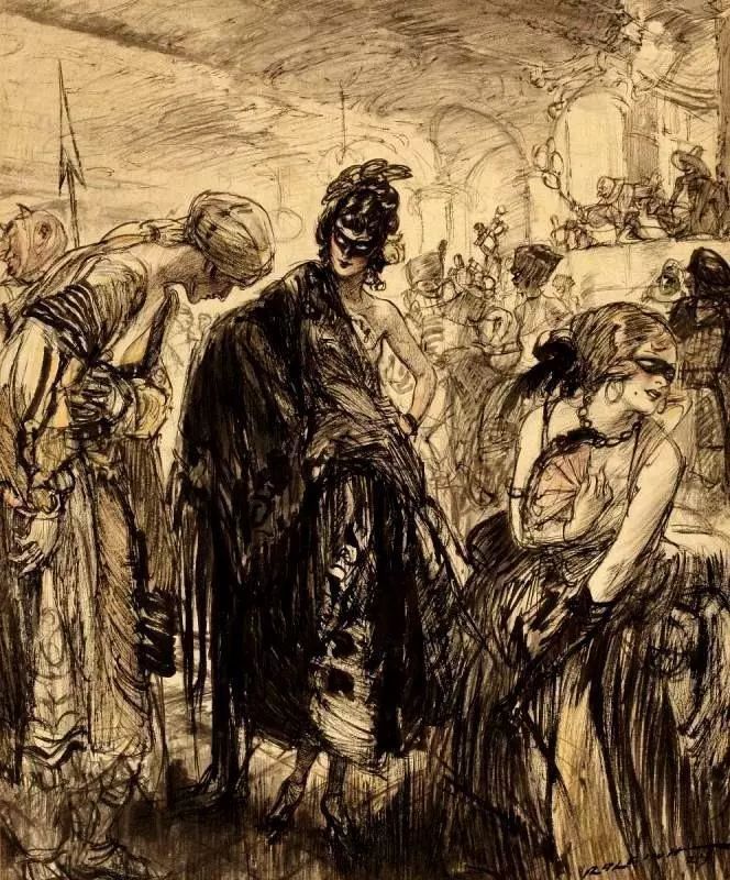 上流社会@美国最伟大的插画家,记录了上流社会的男男女女纸醉金迷的情景