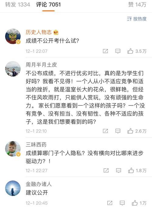 否应该公开|学生考试成绩应该公开吗？网友：没有横向对比哪儿来的进步