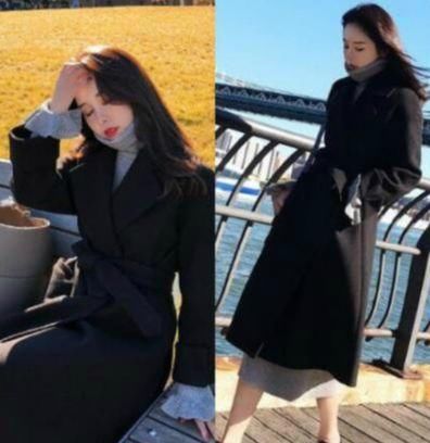 搭配|穿黑色大衣回家 ,这种搭配最合适,一种知性优雅的气息扑面而来