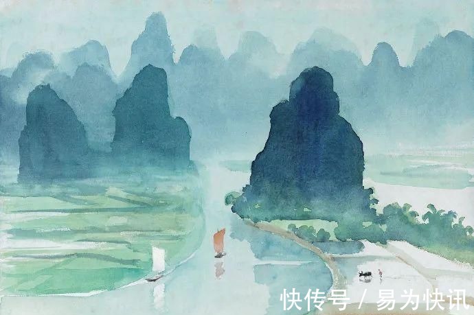 徐悲鸿!他被徐悲鸿称为“中国艺术界卓绝天才”,融入水墨意境的水彩,太美好了!