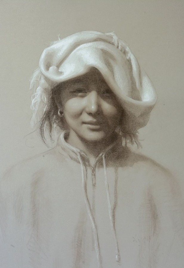 油画作品|好久没见过这么准的造型了,她的用色也超扎实!