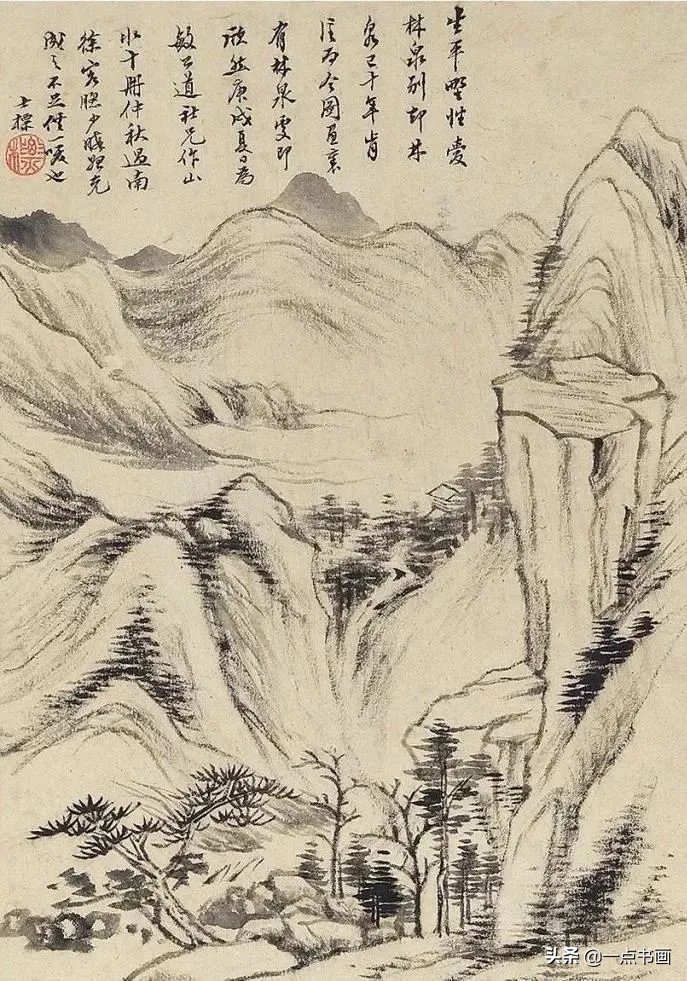 林泉&查士标山水册，渴笔淡墨，满纸逸气