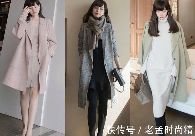 大衣|38套女性冬季日常穿搭,大衣搭配针织衫,保暖舒适又减龄,美呆了