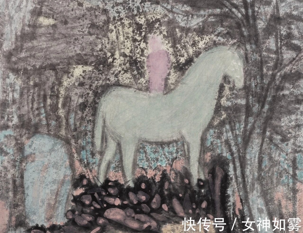 中国画$曹鑫中国画|有意渲染一种神秘而幽深的气氛