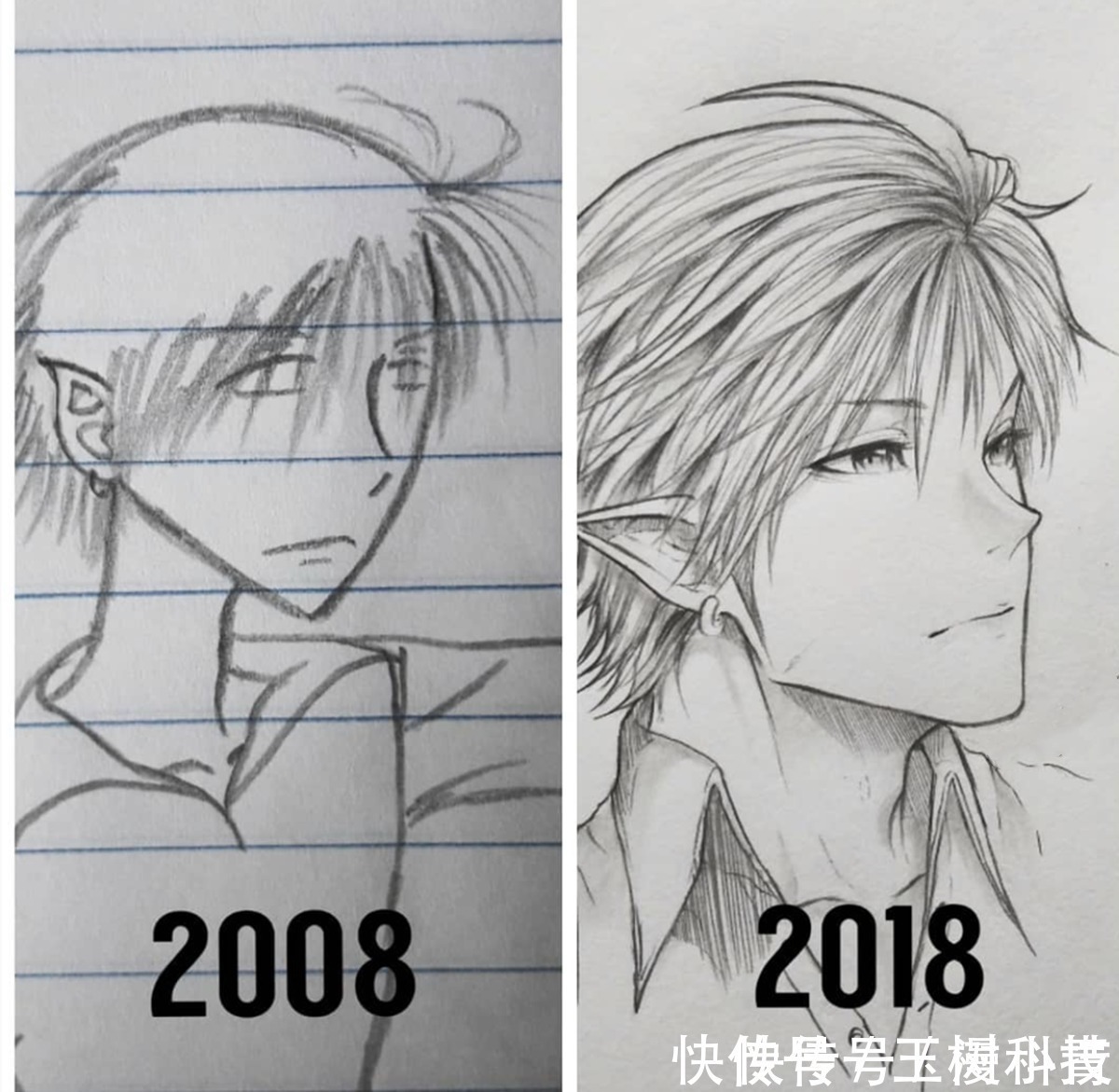 草稿纸|喜欢上课在作业本上乱画的画师,多年上课开小差,绘画终有所成就