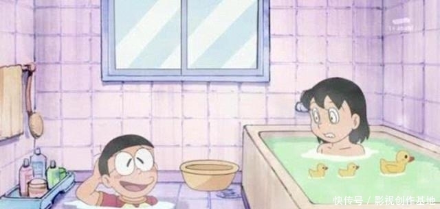 片段|毁童年的动画片段,大雄闯进静香浴室,这是小孩能看的吗?
