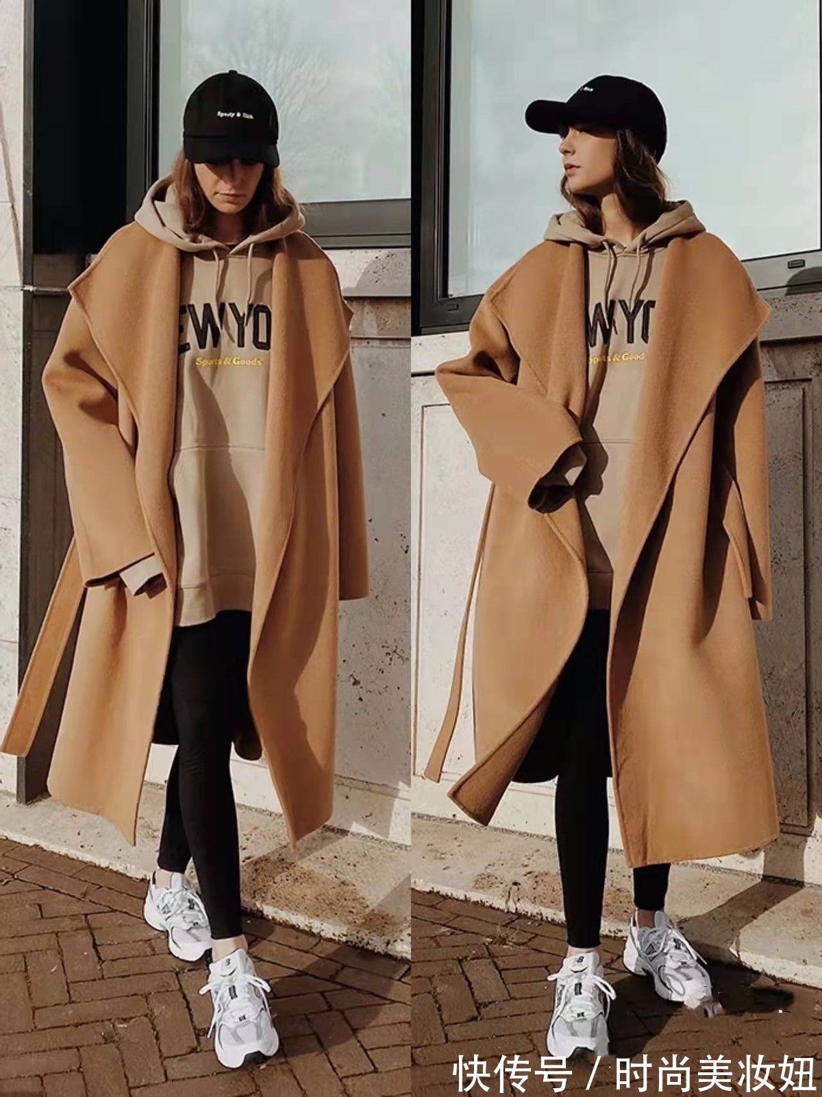 卫衣 这是我见过最减龄的“叠穿”公式,长大衣+卫衣,保暖又时髦