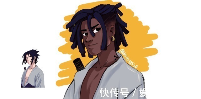 非洲|火影当忍者化身非酋,佐助脏辫造型亮眼,鸣人观感最像酋长