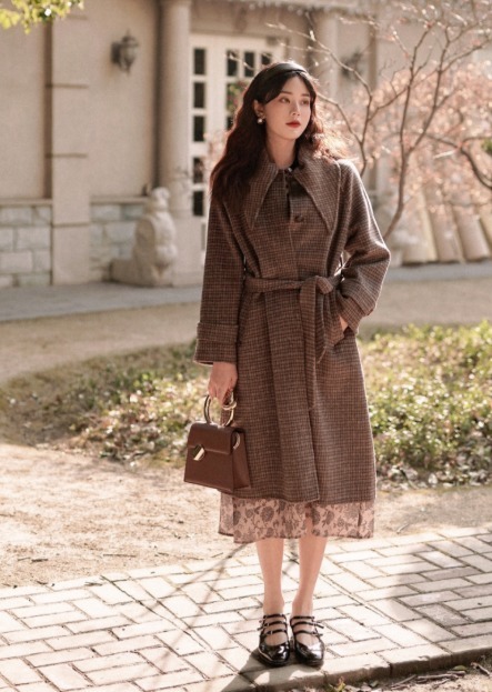 半身裙|今年冬天,“大衣+裙子”又又又火了,优雅时髦显气质!