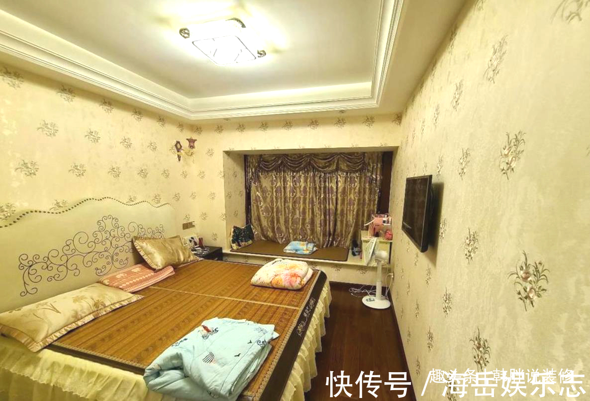 吊顶|参观110㎡三居室,瓷砖上墙配大理石线条,装修简洁却高级感十足