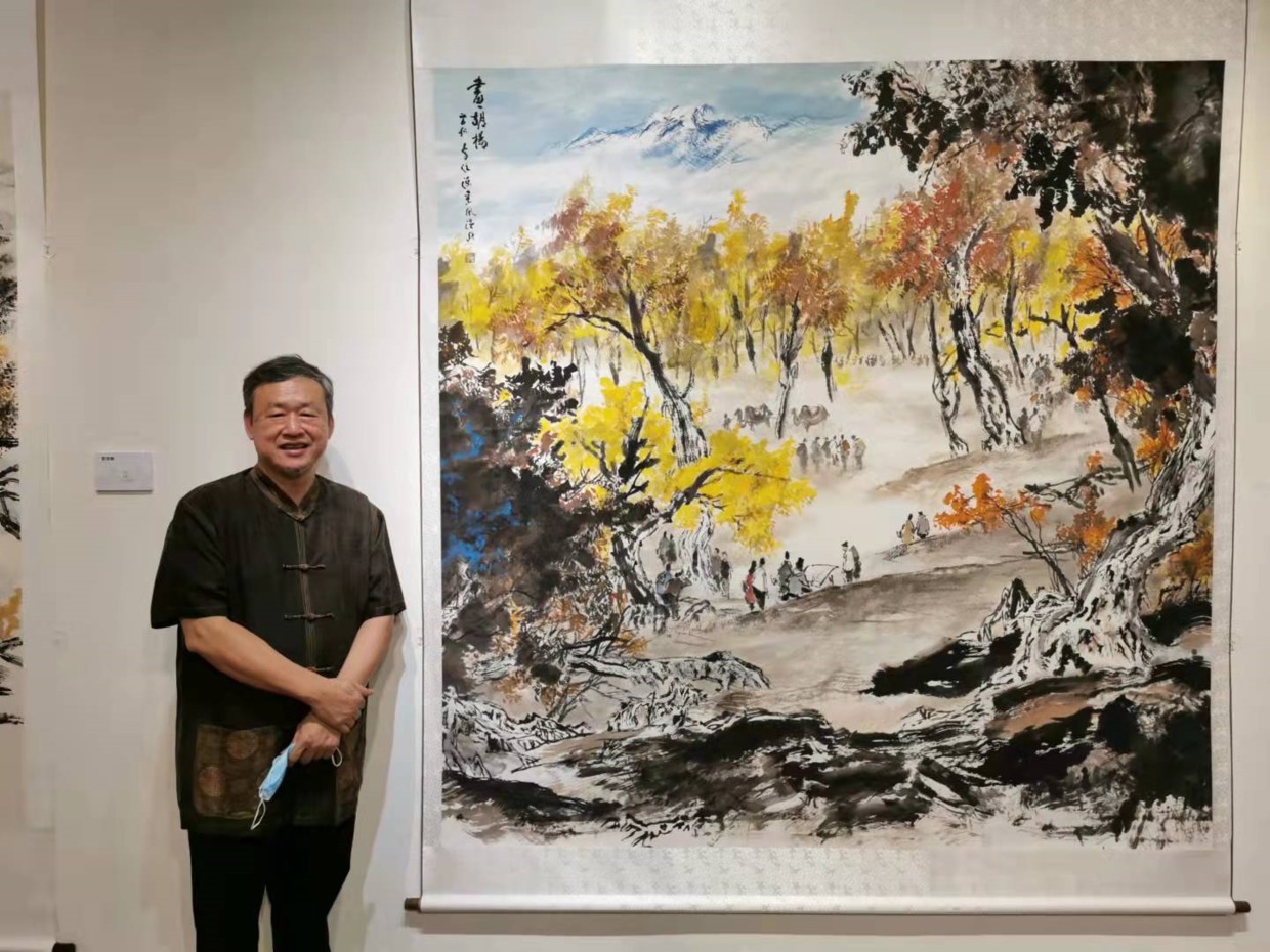 画家#李沃源返台在台湾台中举行画展