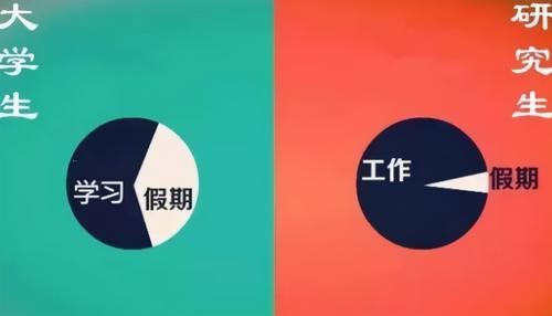 “研究生”VS“本科生”的对比图，之间的差别，被完美诠释出来