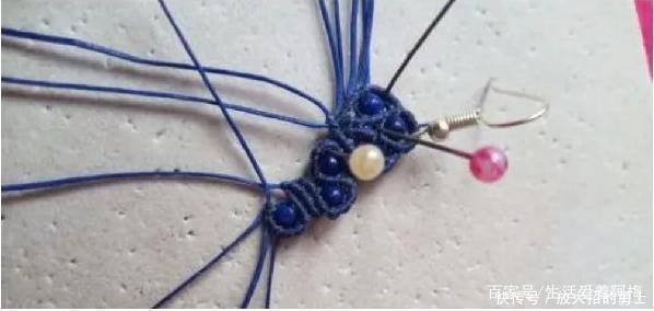 蜡绳编的中国风流苏耳饰,精致大方,DIY手工编绳附教程