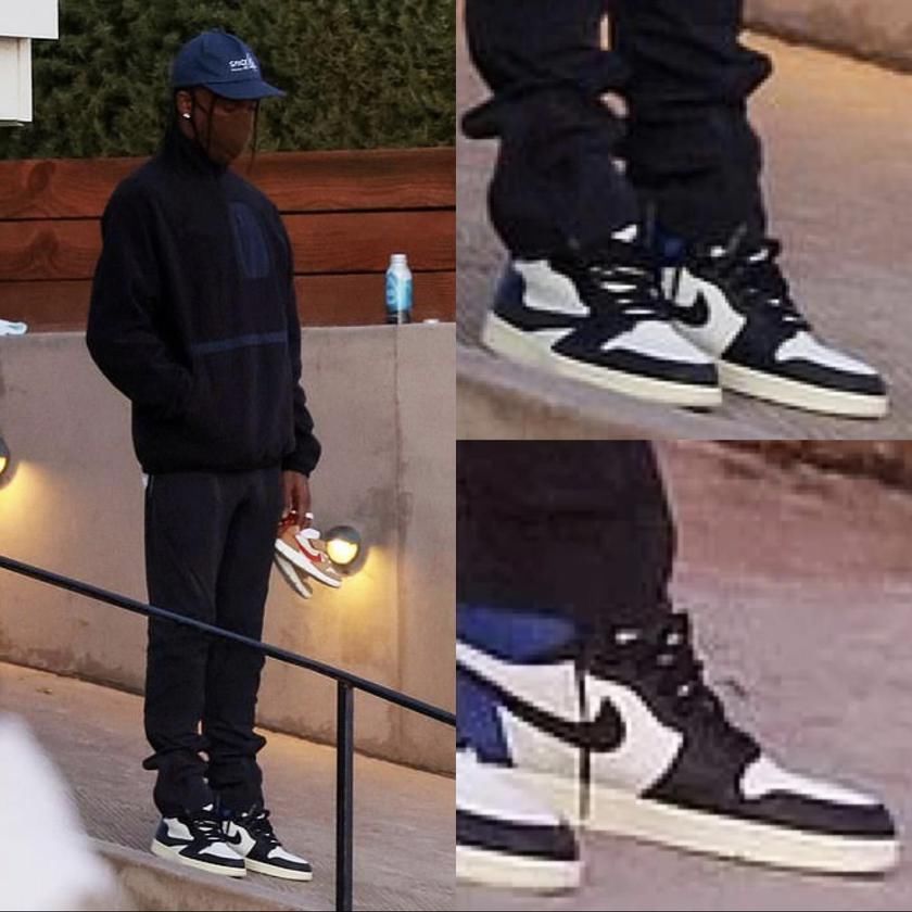 Travis Scott 上脚曝光的 TS xfragment design x Air Jordan 1 三方联名渲染图释出！