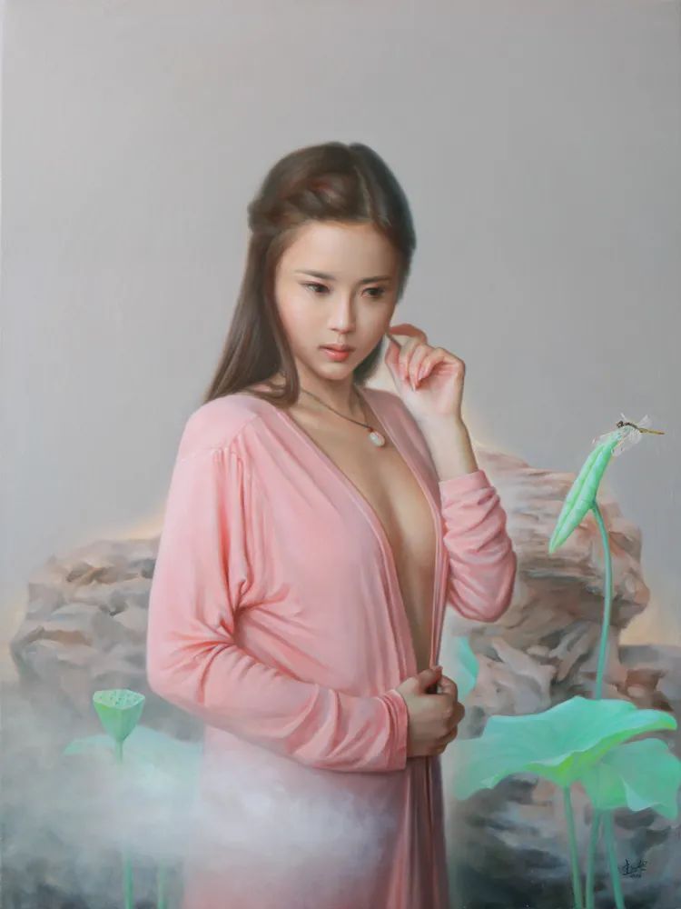 杨超@杨超:人体油画唯美而清雅脱俗,画出了东方女子的纯净与圣洁