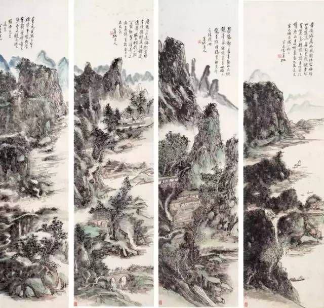 黄山汤口@黄宾虹山水画60幅，浑厚华滋，意境深邃，赏心悦目