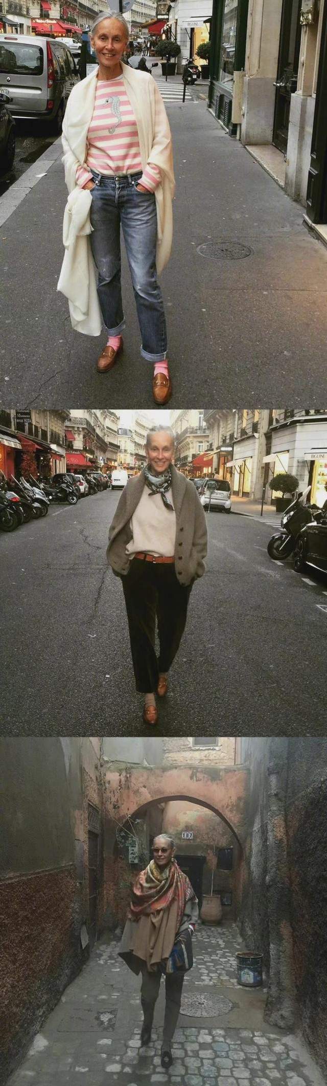 时髦性|60岁奶奶这样穿,优雅时髦不花哨,扎马尾露额头帅气不像奶奶