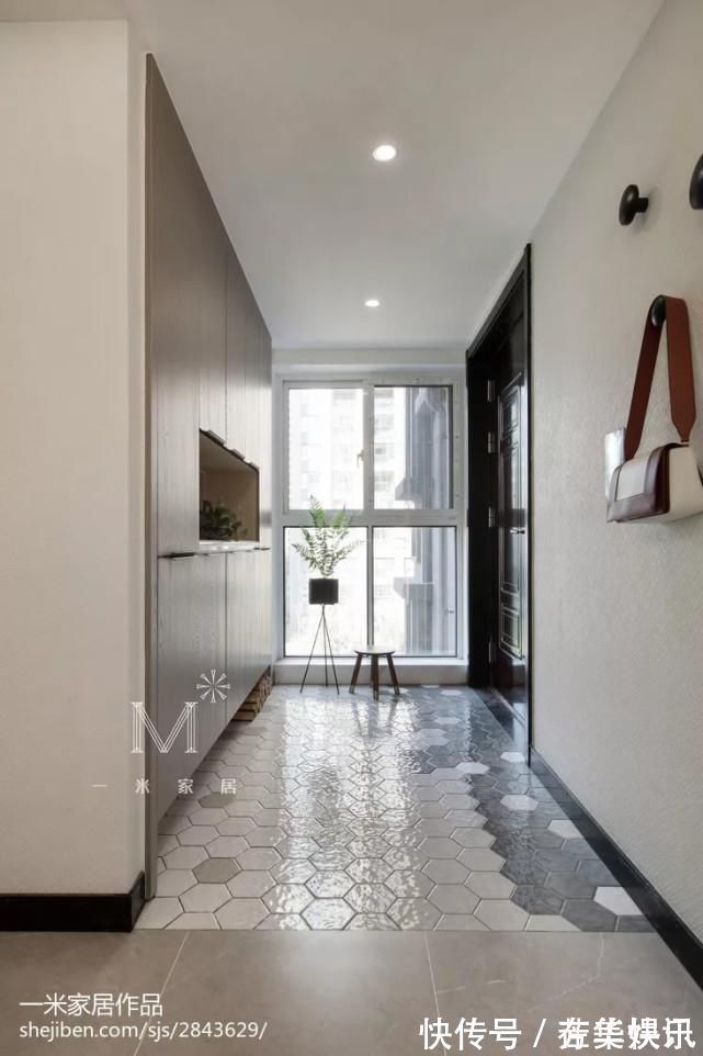 净色|玄关是家的门面,原来地砖也可以铺得这么美~