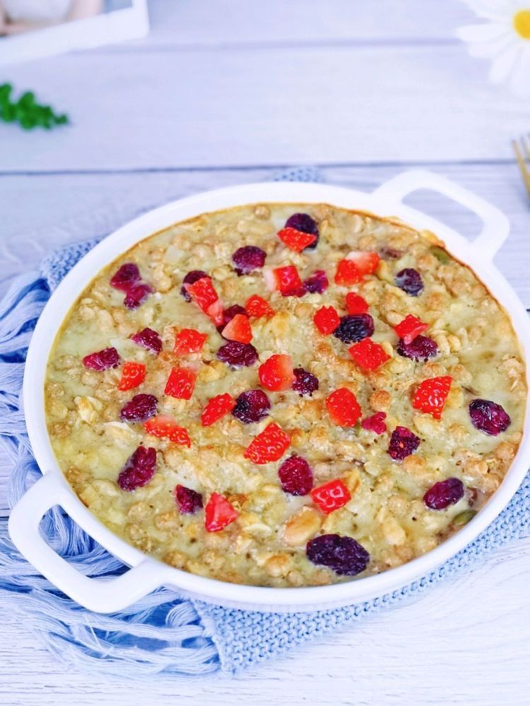 香蕉草莓烤燕麦,减脂瘦身,味道不错,营养均衡