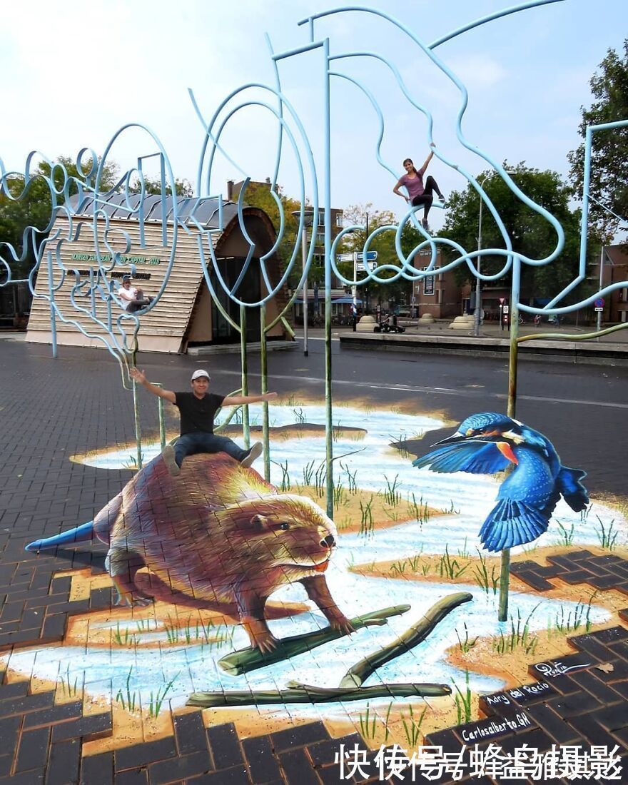 街头艺术|墨西哥版“神笔马良”!考古学家变3D画家,这些街头涂鸦帅爆了