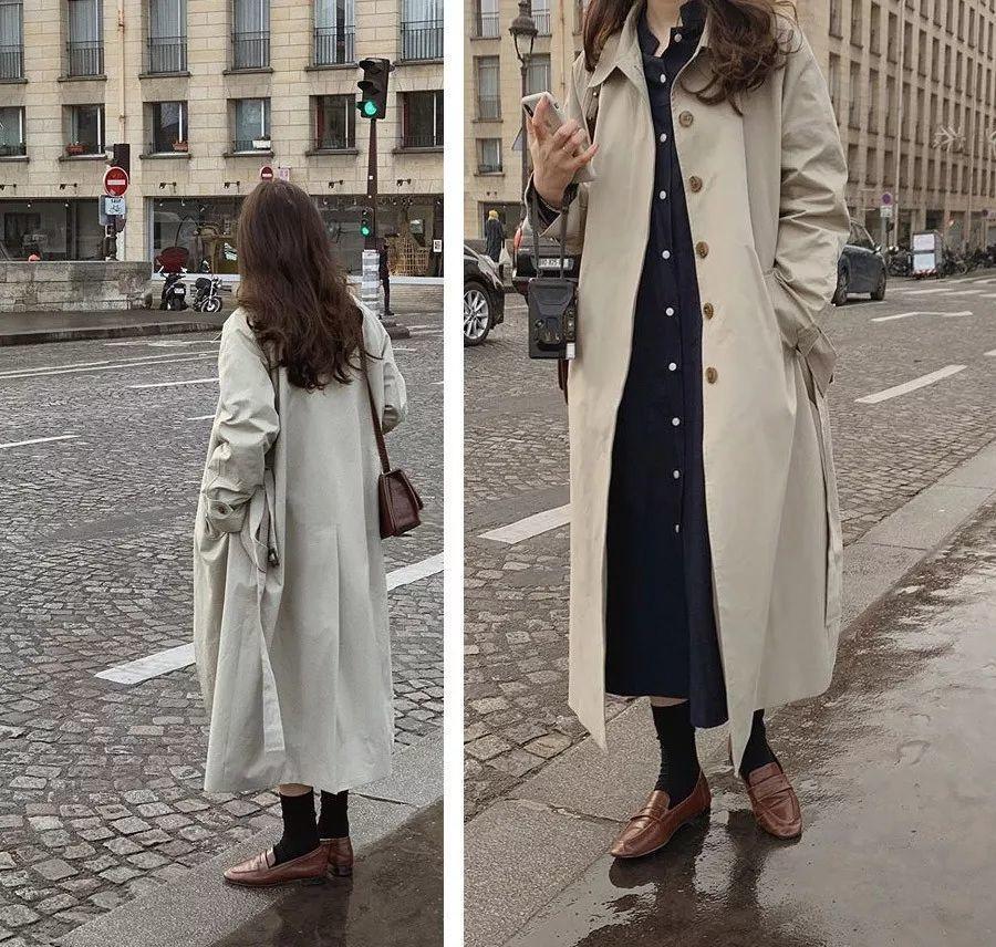 doris 风衣有了,内搭怎么穿才好看要“领”都在领子上