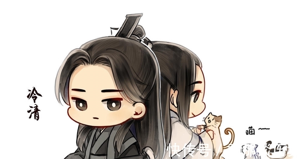 画风$魔道祖师:团子画风的双道长,晓星尘喝了天子笑,宋岚耳朵红红的