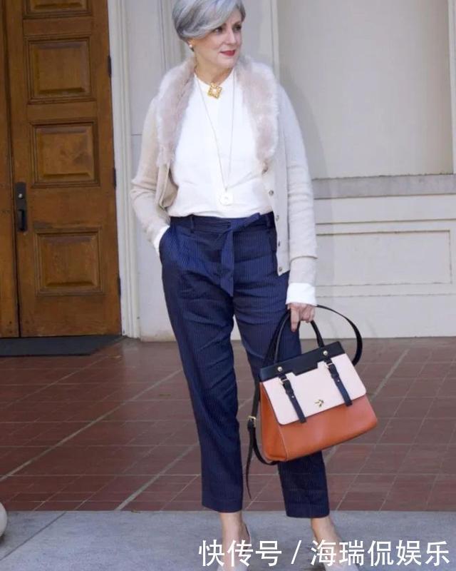 60岁女性别急着穿老年装，看美国奶奶的时髦穿搭，优雅又减龄