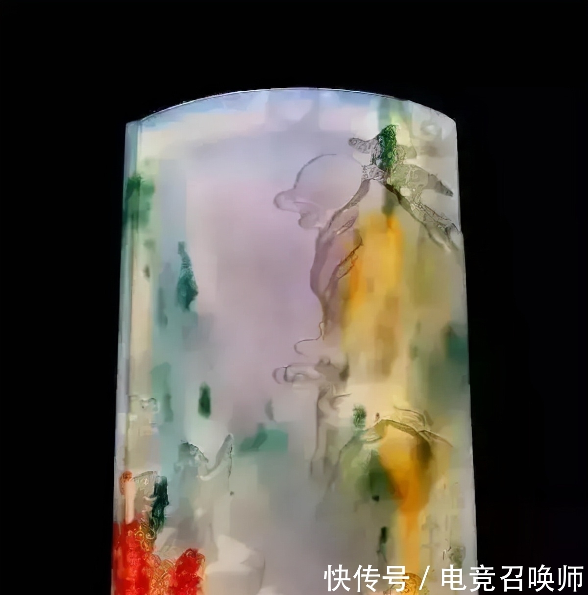 拼凑#七彩翡翠难寻,把颜色拼凑起来的彩虹色泽简直绝了,减龄又显年轻