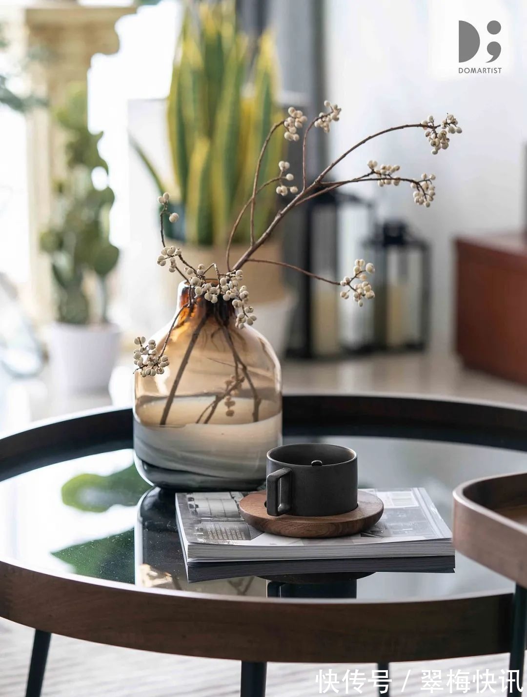 空间|116㎡现代简约,简洁优雅的空间,加入深色与绿植,稳重舒适