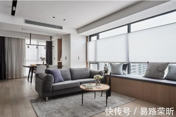 柜体|89㎡ 黑白灰的现代感加上原木的温暖，不知道这样的设计你喜欢吗？