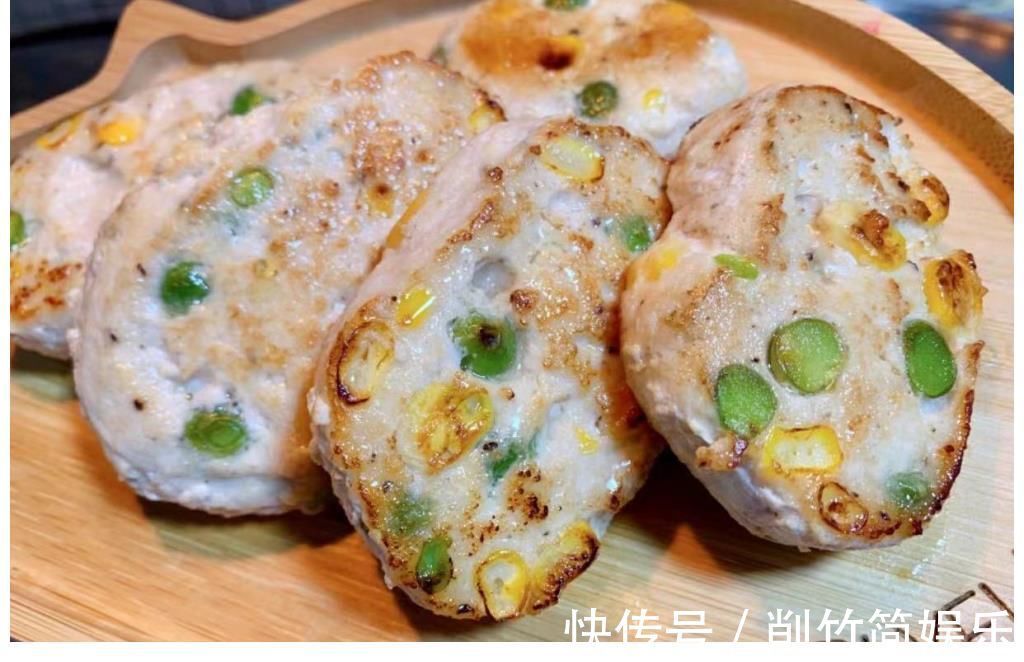 鸡胸肉|适合大众的低脂减肥餐:玉米豌豆鸡肉饼!易做又美味,还不怕吃胖