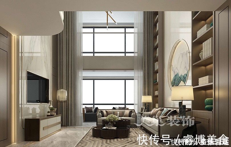 开放格|300㎡轻奢新中式风格,素雅有格调,超凡脱俗的别墅之家