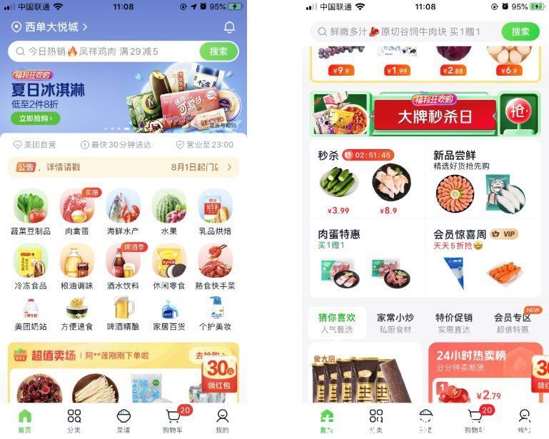 报告|美团买菜APP体验报告——致力于提升GMV的一体化功能