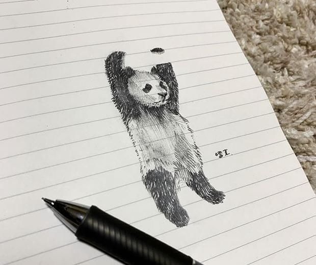 小青蛙|当本子遇到二次元插画师,爬上“栏杆”的小动物们实在太可爱了