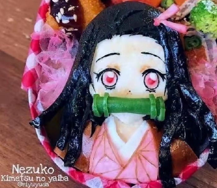 动漫人物|鬼灭之刃:一份便当的还原,动漫人物还能这么玩?果然高手在民间