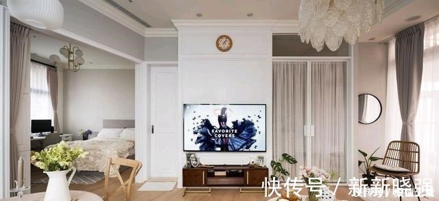 美式|医生夫妻106㎡美宅,主卧不做门,阳台比客厅还大,美到爆!