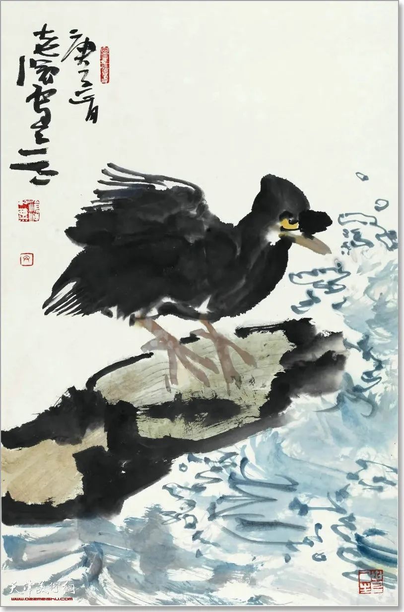33cm|尹沧海教授八哥作品欣赏:融历代名家的绘画语言于一体