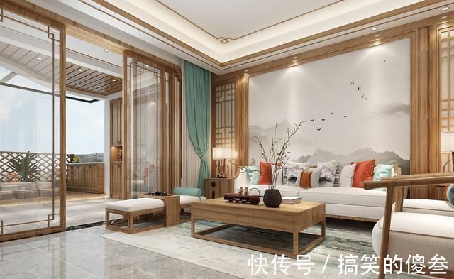 新中式风|130平米新中式风,听了老公的话,餐厅酒柜这样设计,美观又实用