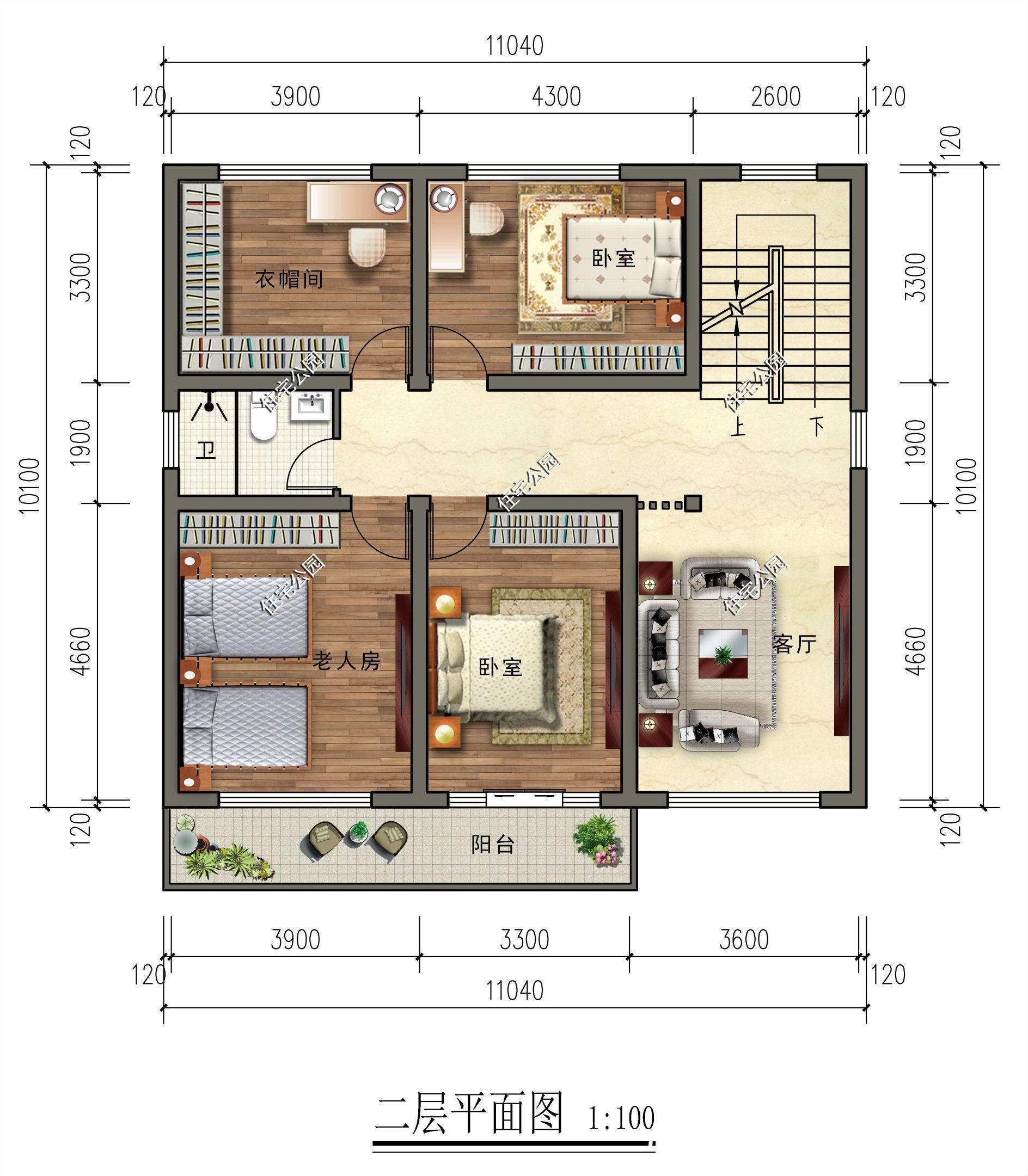 衣帽间|给农村父母建养老房，就选这套11×10米三层别墅，造价不贵还实用