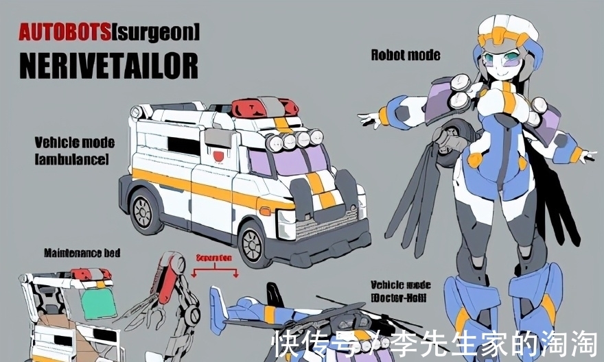 长马尾|全新变形金刚角色设计，大黄蜂变成了挖掘机？