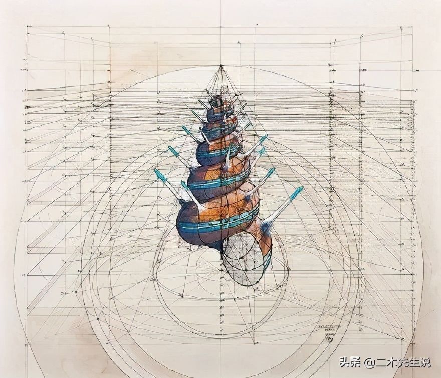 黄金比例!理工男花40年时间,用圆规画1000张画,黄金比例的拥护者