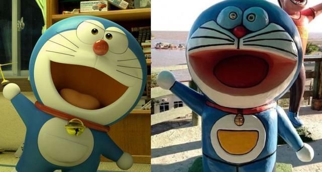 大雄|毀童年的哆啦A夢雕塑,充滿“智慧”的靜香,這胖虎你說能吃人我都信