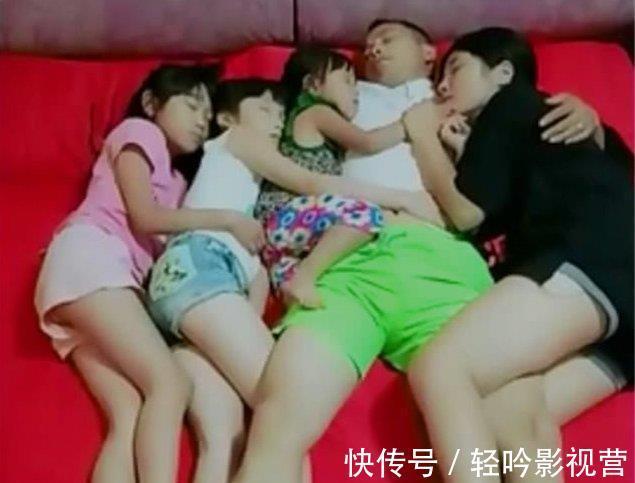 老婆|老公说喜欢女儿,结果老婆给他连生三个女儿,看见睡觉的画风想笑
