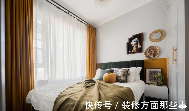 衣帽间|135平现代风四居室,复古绿与暖灰拼接墙面更加灵动有趣