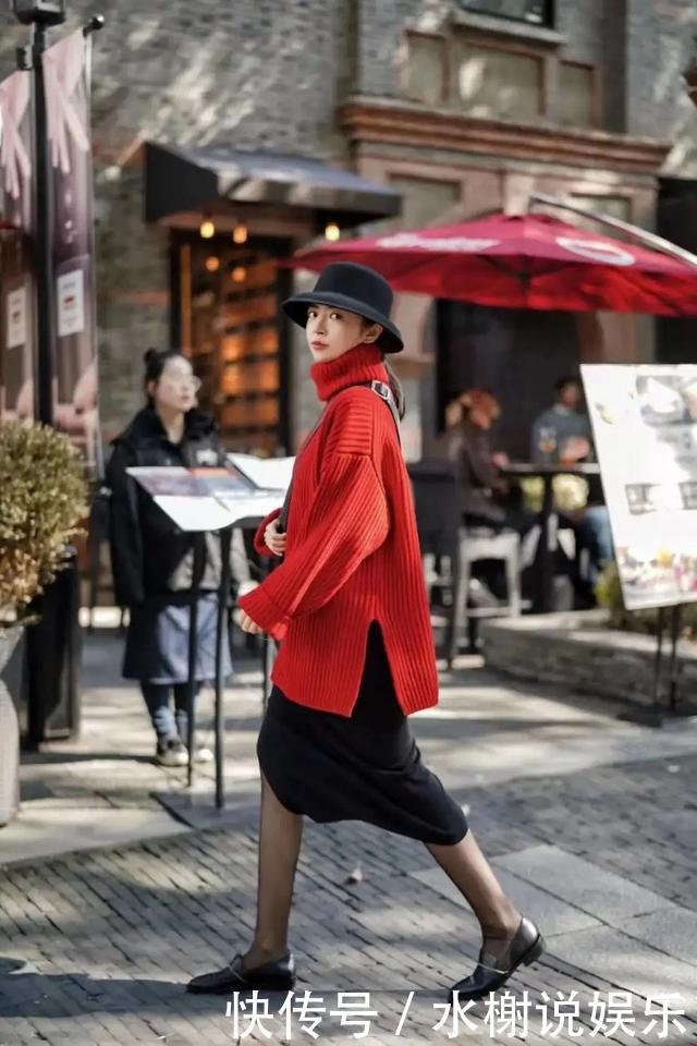 谁说红色衣服穿着俗?三木母女最新红衣搭配,美的高级又气质