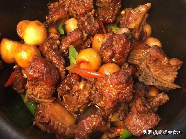  年夜饭之红烧排骨焖蛋，家常做法，营养又解馋，寓意步步高升