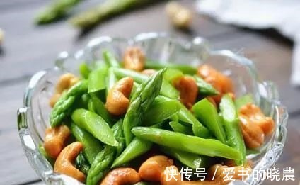 水淀粉|清爽美味的腰果炒芦笋,营养又健康!