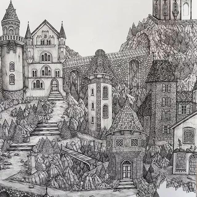 艺术学院|一幅画用掉上百支笔,看到最后成果这么震撼,也就不觉得心疼了